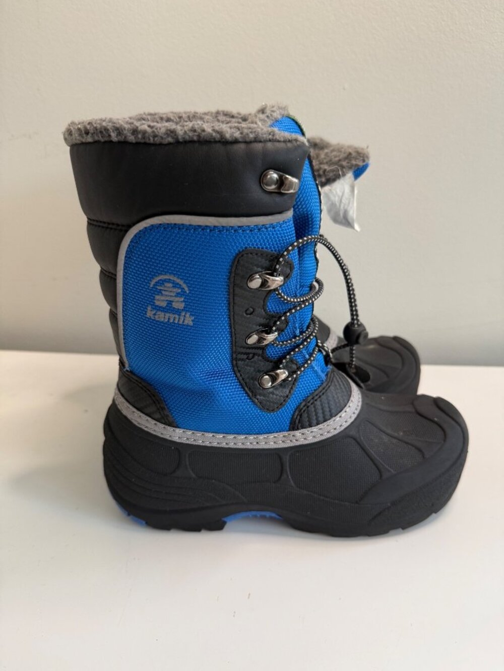 Kamik Kids Waterproof Winter Boots Size 2 Dual-Tone Blue & Black Insulated With